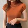 Womens Slim Fit Half Turtleneck Sleeveless Knit Top Lightweight Chiffon-Feel Sweater Vest Early