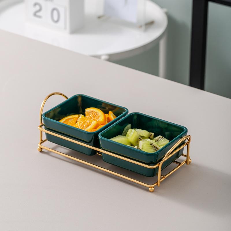 Ktv Clubhouse Fruit Plate Melamine Bar Muscle Foot Four Or Six Gongge Snack Plate Grid Barbecue Cold Vegetables Snack Plate Plate Plate
