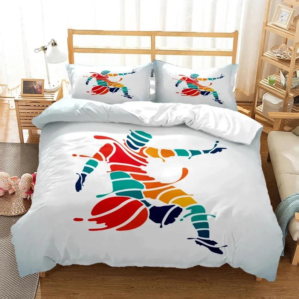 Soccer Cover Digital Polyester Comfortable Duvet Quilt Cover Pillowcase Bedding Set Children Bedroom Decoration Home Textile