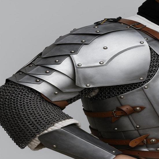 Dark Dreki Steel Knight Armor Suit Full Body Armor With Cuirass,Pauldrons,Bracers,Greaves, Helmet Cosplay Larp Full Body