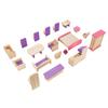 Dollhouse Furniture Set Wooden Delicate Details Educational Miniature Furniture Set Mini Furniture