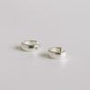 modernlike 14k gold-filled silver round one-touch earrings