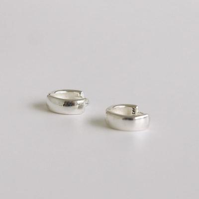 Modernlike 14k Gold-filled Silver Round One-touch Earrings