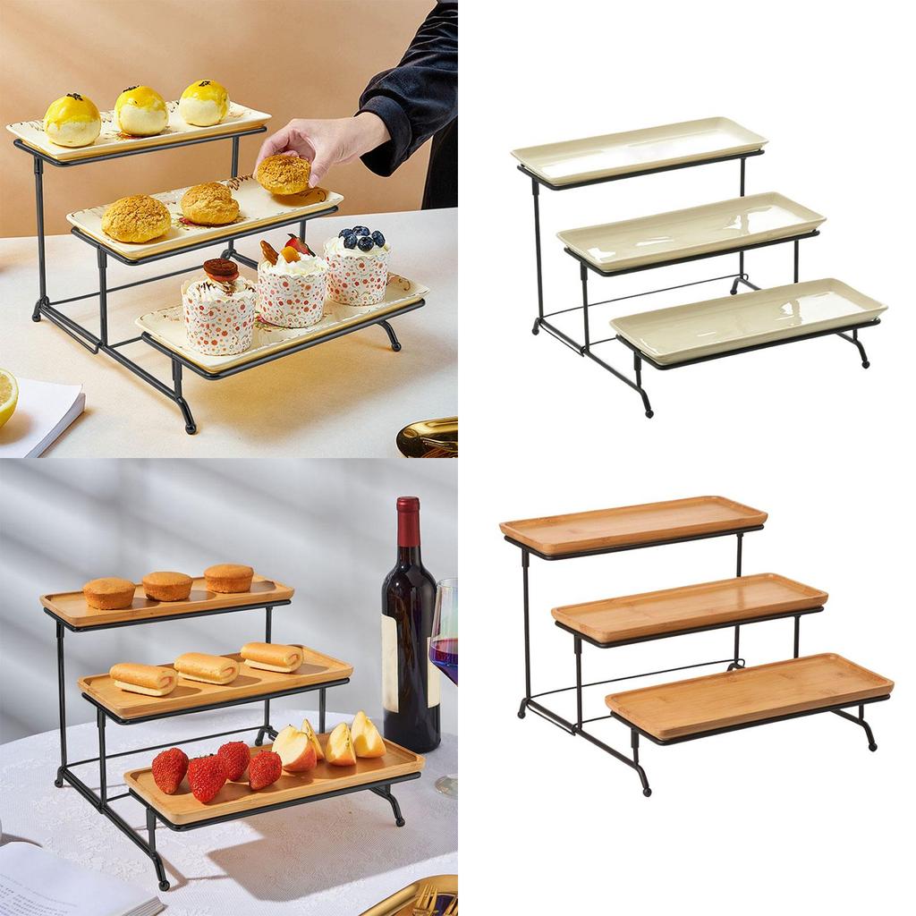 3 Tier Serving Tray Set Home Decor with 3 Serving Platters Serving Tray with