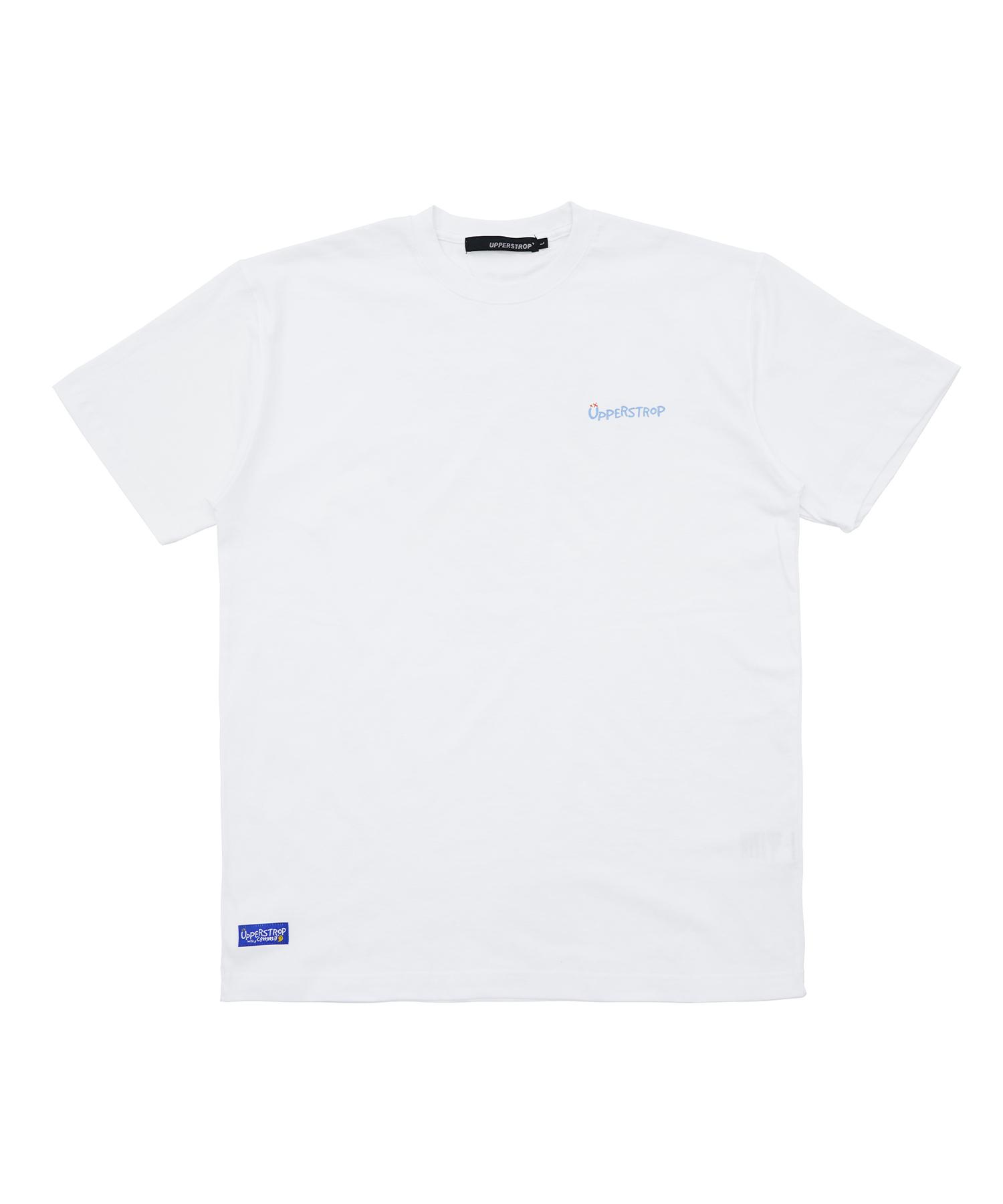 Upper Strop [Up3309] Comma Friends Short Sleeve T-Shirt White L
