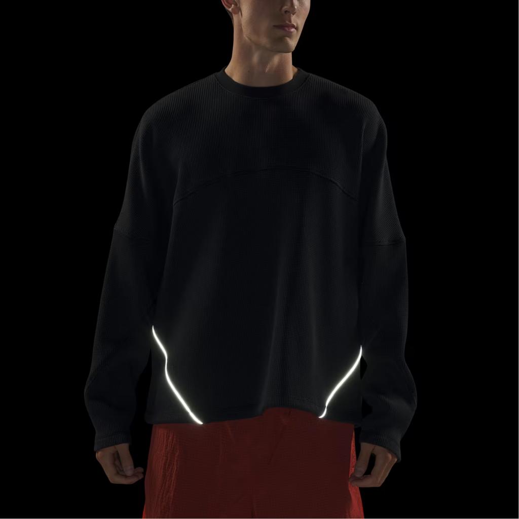 Adidas Originals SS25 La Cienega Solid Color Sports Crew Neck Long Sleeve T-Shirt Unisex Tops KA9335