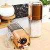 Fashion Pepper Grinder 180ml Premium Glass Bottle Salt and Pepper Shakers with Ceramic Spice Grinder Kitchen Mill Gold