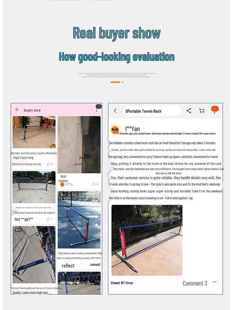 Luspeed Portable Badminton & Tennis Net Stand