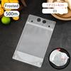 50Pcs Clear Plastic Drinking Packaging Bag Food Fresh Keeping Transparent Beverage Juice Milk Coffee Pouch Zip Bag with Straw