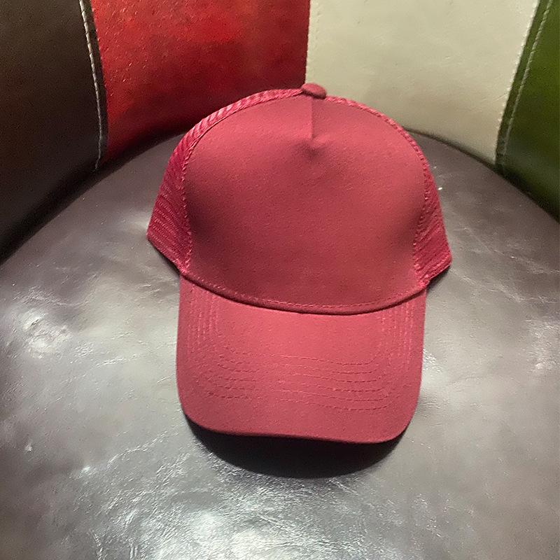 

Кепка-сетка из чистого хлопка - Белая или черная бейсболка с козырьком-утконосом, дышащая пятипанельная конструкция Adjustable