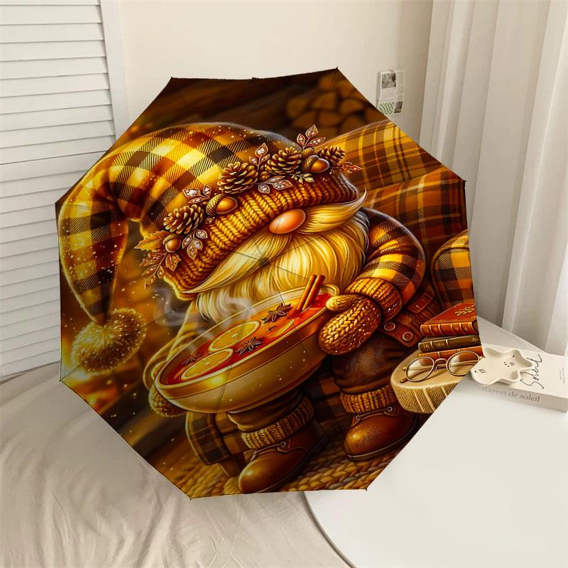 

1PC Gnome Hot Beverage Umbrella-8-Rib Reinforced, Automatic Open, Lightweight & Durable, Fashion Accessory for Outdoor, H0327