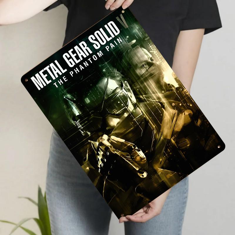 Metal Gear Solid V The Phantom Pain Game Poster Custom Metal Iron Painting Wall Art Decor
