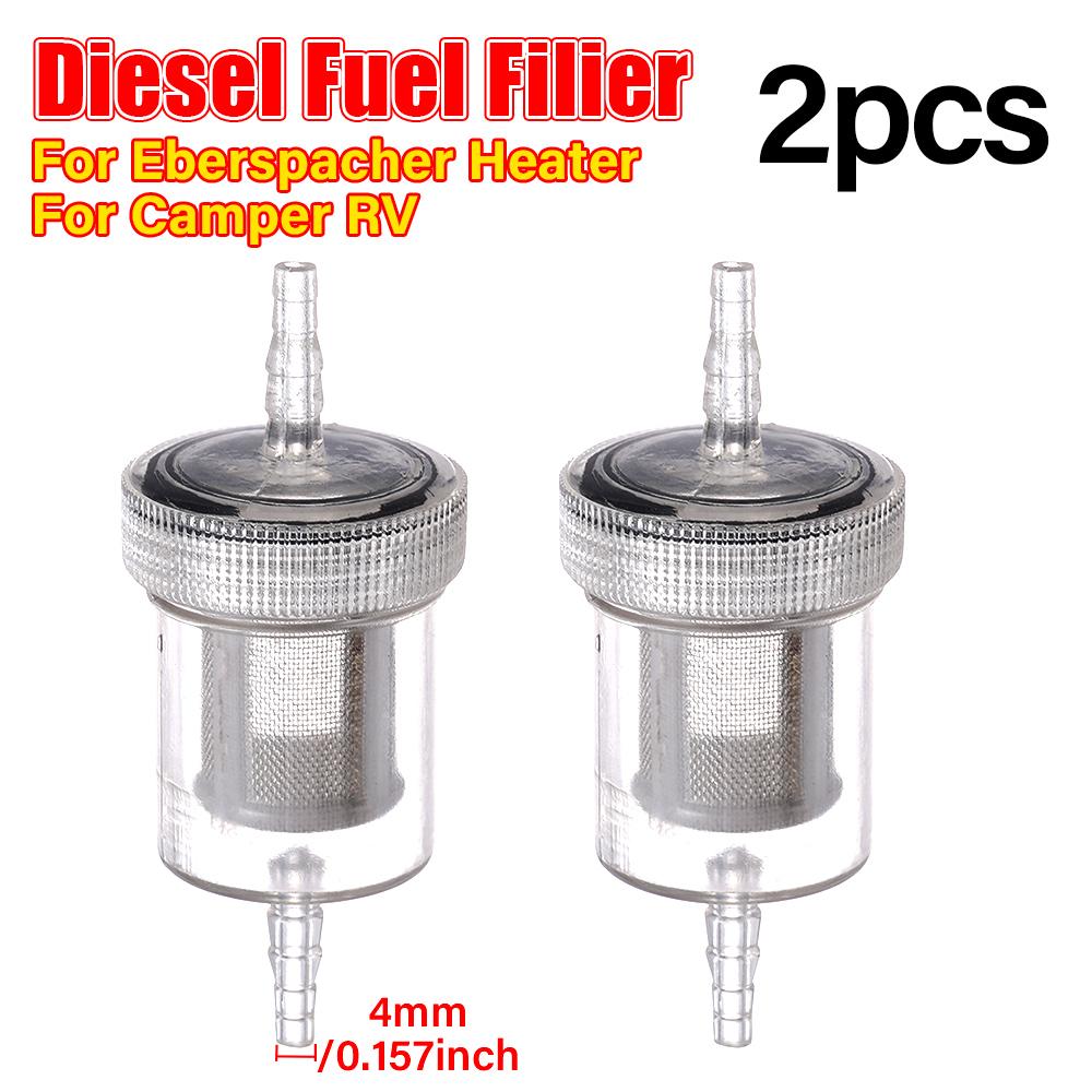 1/2 szt. 4mm Zestaw Filtra Paliwa Liniowego Diesla Nagrzewnica Powietrza Diesel Zestaw Samochodowy Powietrzny Parkingowy Podgrzewacz Olejowy Filtr Paliwa Akcesoria Samochodowe