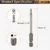 1/3/5pcs Torx Head Screwdriver Bit 1/4" Hex Shank Magnetic No Hole Tip Tamper Proof 6 Point Star S2 Steel Screw Driver Drill Bit