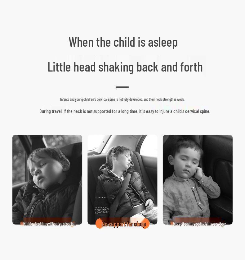 Children's Cartoon Memory Foam Car Neck and Lumbar Pillow Set for Headrest and Rear Seat