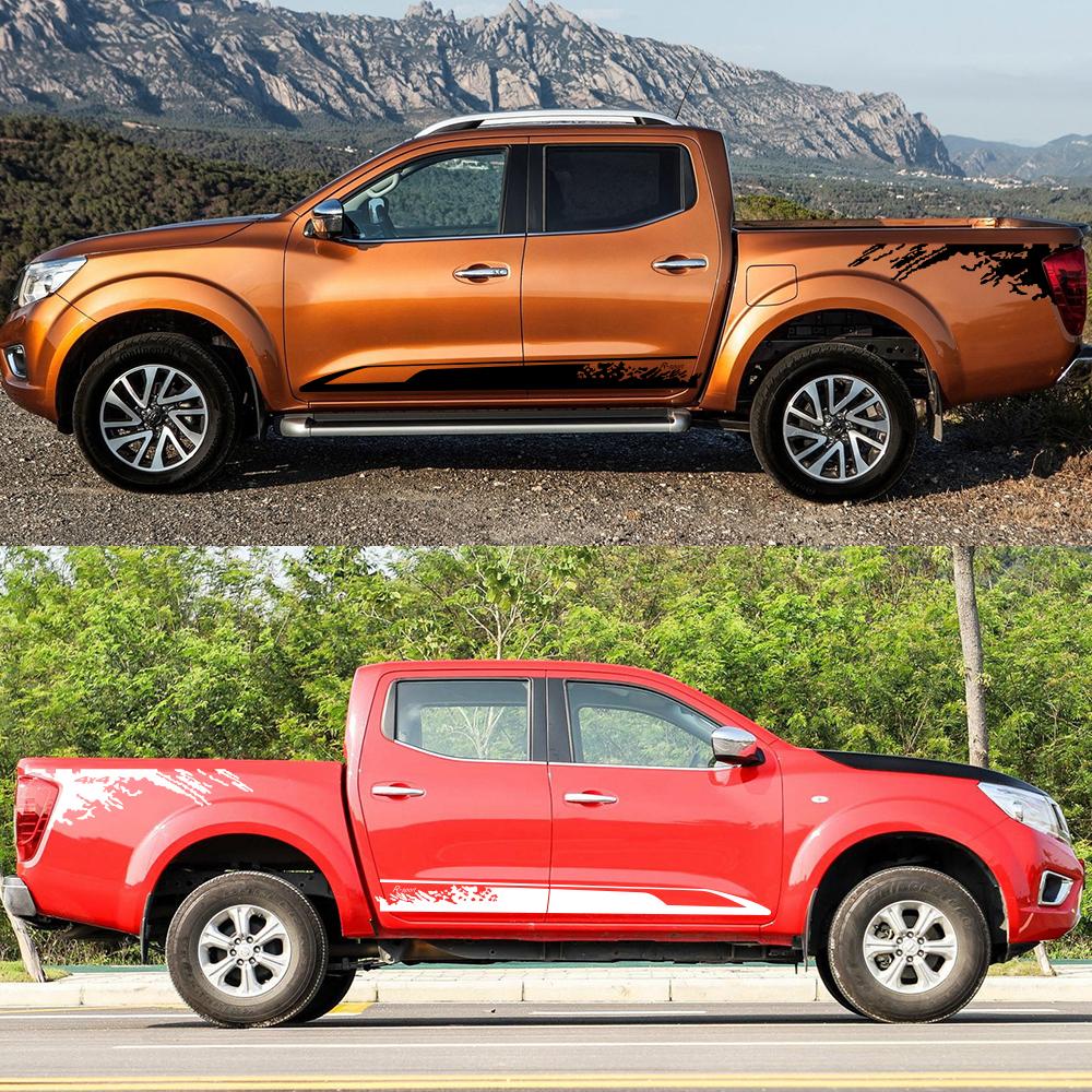 2pcs Car Side Sticker Stylish For Nissan NAVARA NP300 Auto Vinyl Film Decoration Decal DIY Sport Styling Car Tuning Accessories