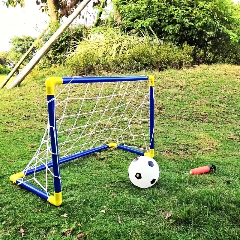Outdoor und Indoor Kunststoff Fußballtor Set Tragbar Zerlegbar DIY Sport Fußball Rahmen, Familiäres Fußballspiel