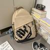 Simple Capacity Big Backpack With Letter Decoration And Stripe Design For Daily