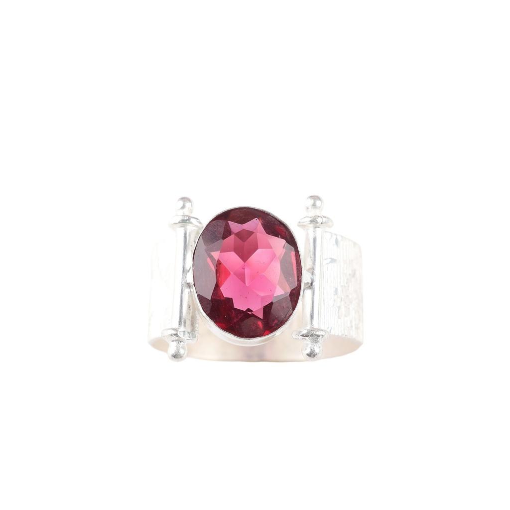 Natural Pink Rubellite Gemstone 925 Sterling Silver Jewelry Handmade Women Ring RR-22-19