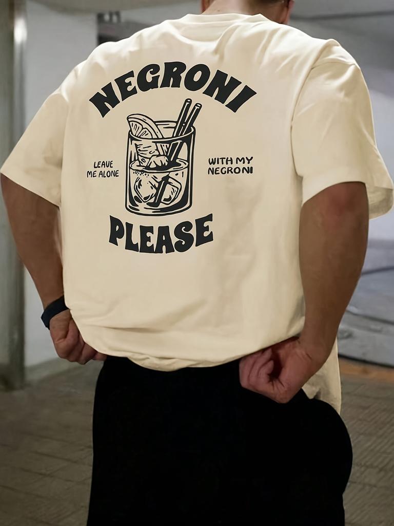 Negroni Cocktail Please Print Unisexs UnisexT Shirt Perfect Summer Casual Drinks Out Sport Street Y2K Casual Loose Clothing Top