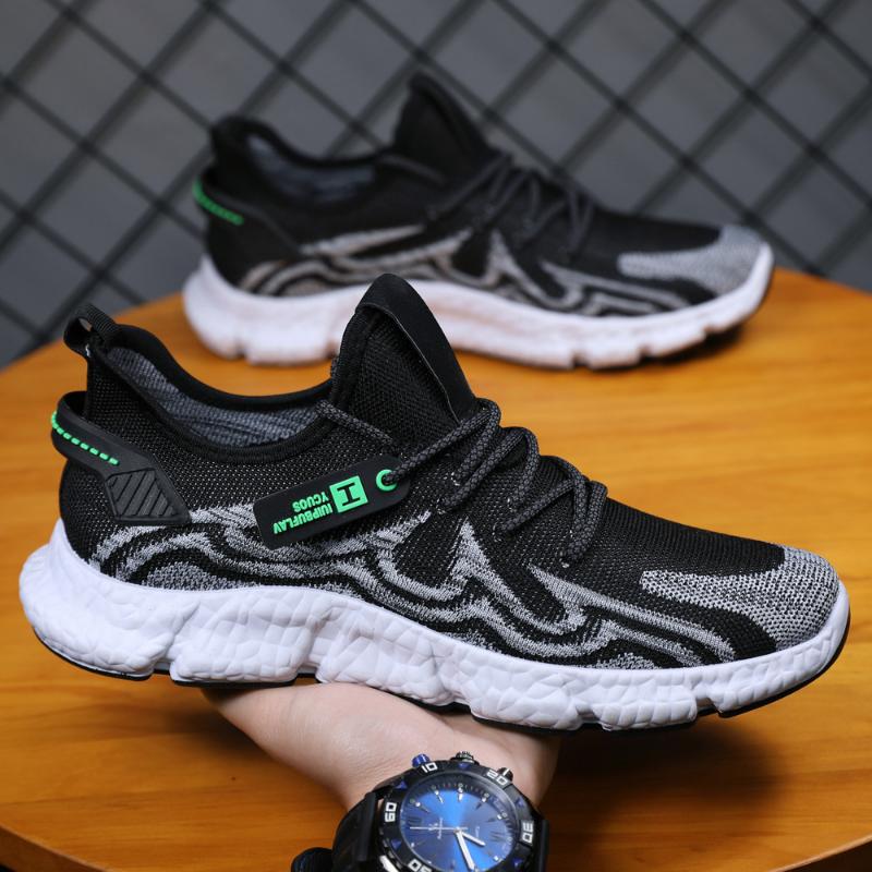 Mode Lässig Mesh Atmungsaktiv Bequem Outdoor Laufen Herrenschuhe 2024 Neue Mode Einfarbig Einfache Sneaker für Herren Herbstzeit