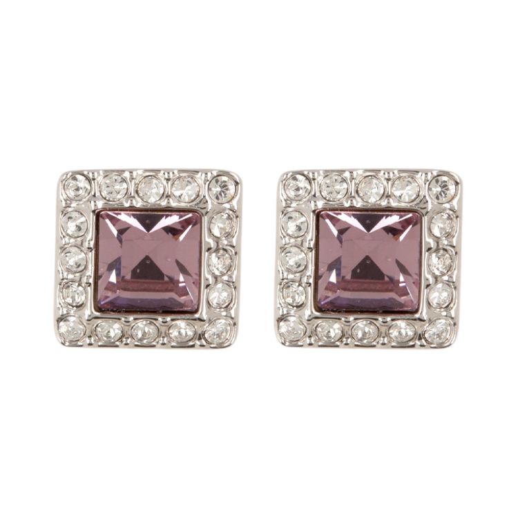 Swarovski Pink Square Crystal Necklace Set Women necklaces 5260703