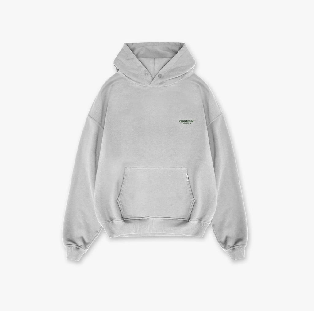 REPRESENT Minimalist Slogan Logo Printed Hooded Sweater High Street Niche Cotton 420g Terry