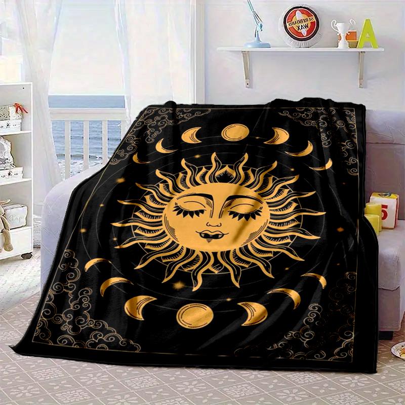 Pentagram And Moon Artwork Blanket Flannel Blanket Throw Blanket Sofa Cover Blanket Soft Premium Blanket Picnic Blanket Tv Blanket Gifts
