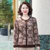 Elderly Women's Festive Floral Tang Suit Jacket