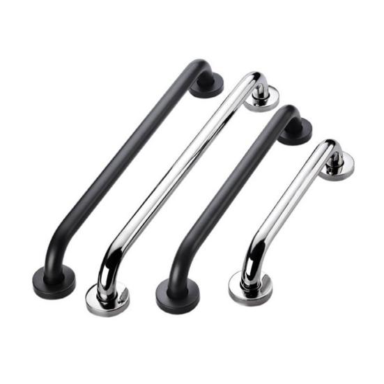 1 Set Shower Handrail Space Saving Strong Load-bearing Anti Slip Rustproof Good Grip Towel Rack Stainless Steel Handicap Elderly Senior
