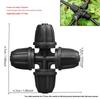 47 Series 4mm Pipe Connector with Lock Buckle - Straight Tee Drip Irrigation Auto Waterer