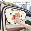 Black Vinyl Electrostatic Car Sunshade: Fresh, Heat-Insulating Side Visor