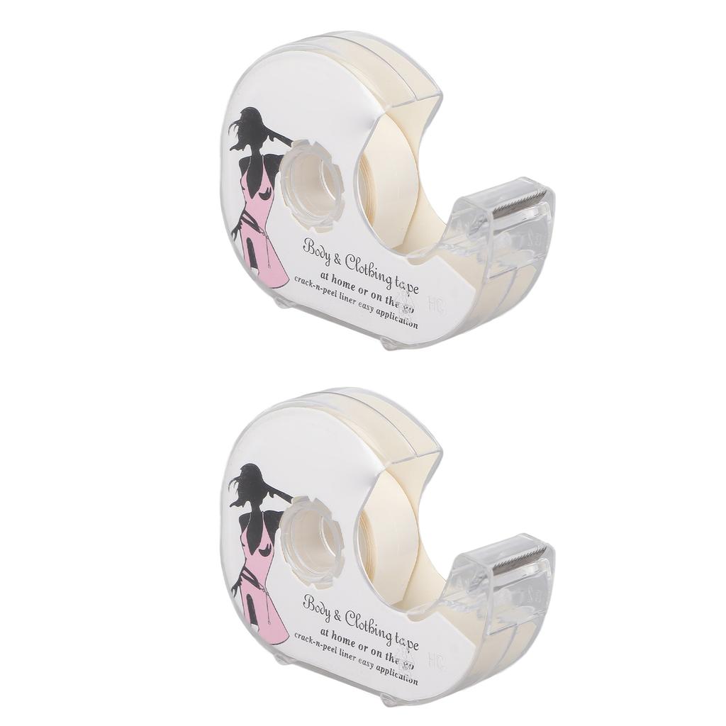 2 Stück Klebeband für Kleider Doppelseitig Transparent Stofffixierung Klebeband für Ausschnitt Strickjacke Kleid Manschetten Schal BH