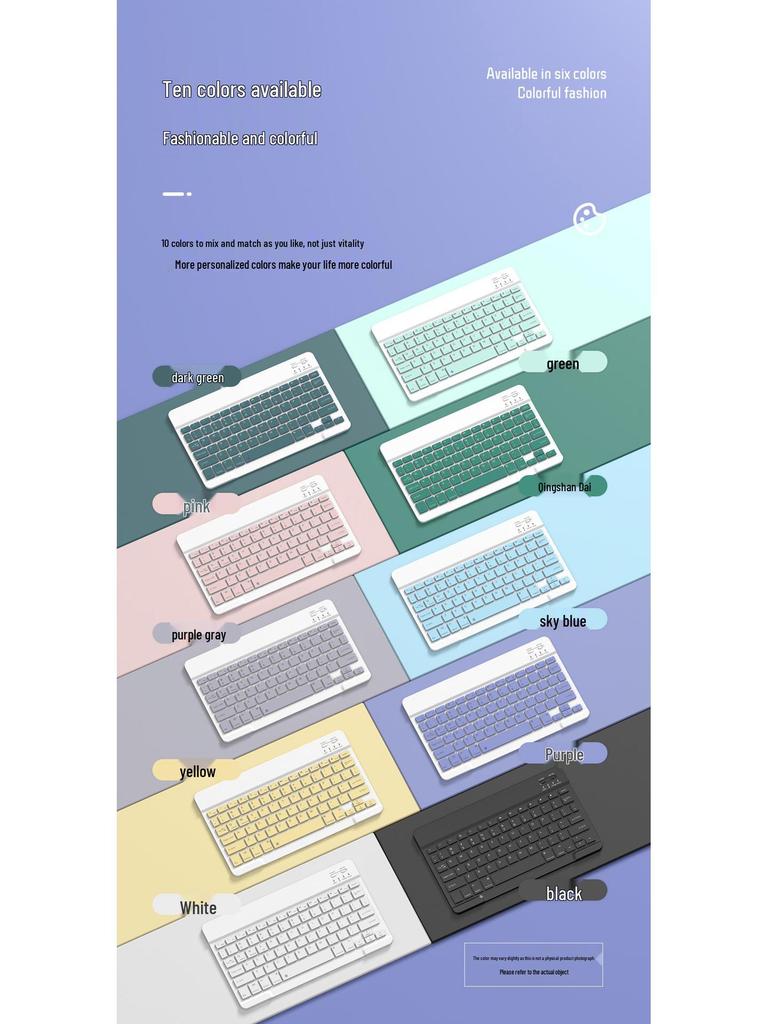 Universal Silent Rechargeable Bluetooth Keyboard for iPad, Mobile Phone, and Tablet