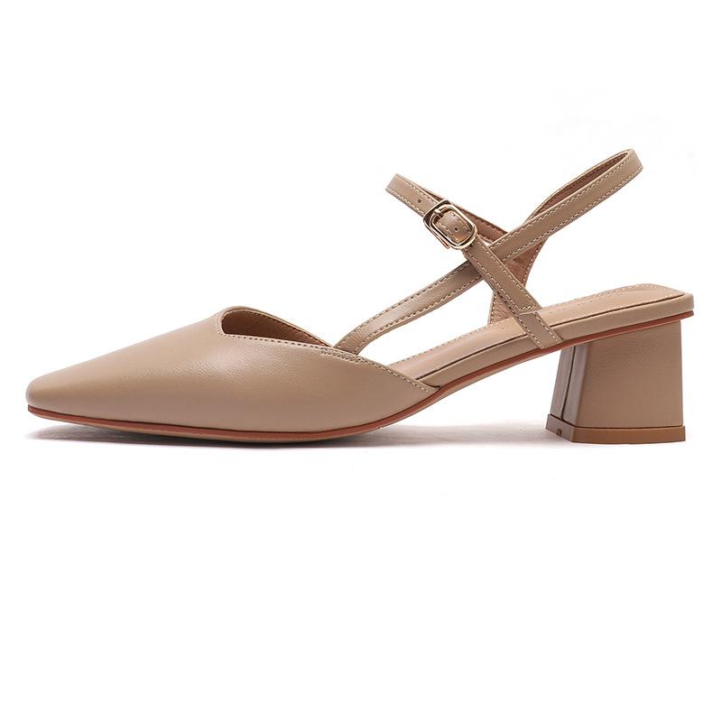 

Фу номер, осенние одинарные туфли для женского нового года, тонкие каблуки, заостренный носок, толстые каблуки, кожаные туфли с открытой боковой частью и квадратным носком для женщин 40