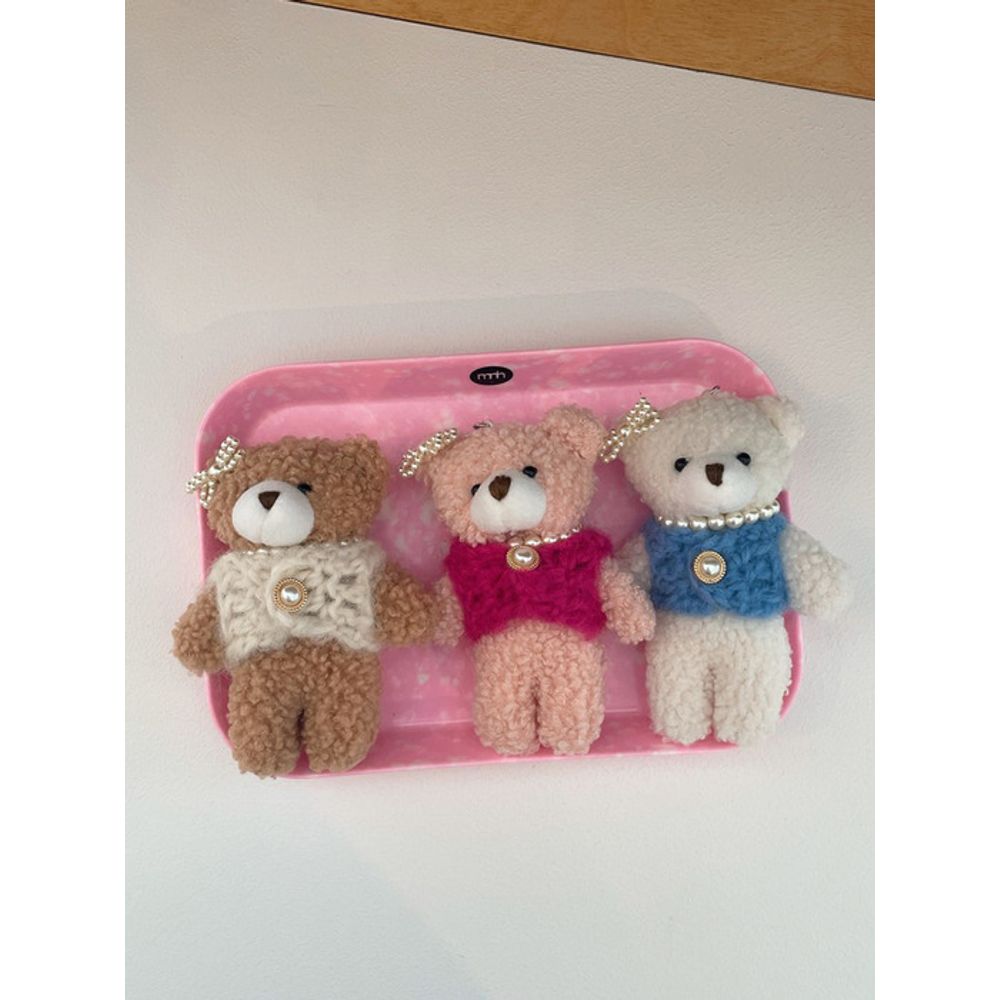 GREYMANSION Moon Rabbit Walsuk Keyring_Yeonsil (bear) making kimchi pink