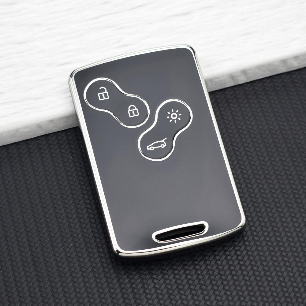 Fashion Tpu Car Key Case Cover For Renault Clio Captur Duster Logan Megane Scenic Koleos Fluence Zoe Key Fob Keychain Auto Parts