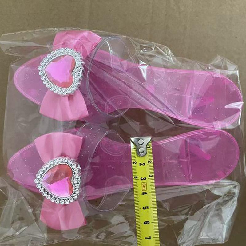 1 Pair High Heels Pretend Play House Games Girl Princess  Shoes Cosplay Prop For Stage Masquerade Special Occasion Decor
