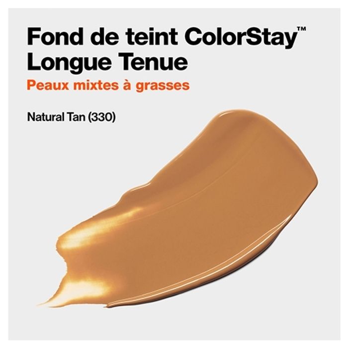 Fond De Teint - REVLON - Colorstay - N°330 Natural Tan - 30ml - Peaux Mixtes À Grasses