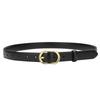 Simple Oval Buckle Pin Buckle Women'S Belt Leather Decorative Suit Skirt Women'S Belt Women