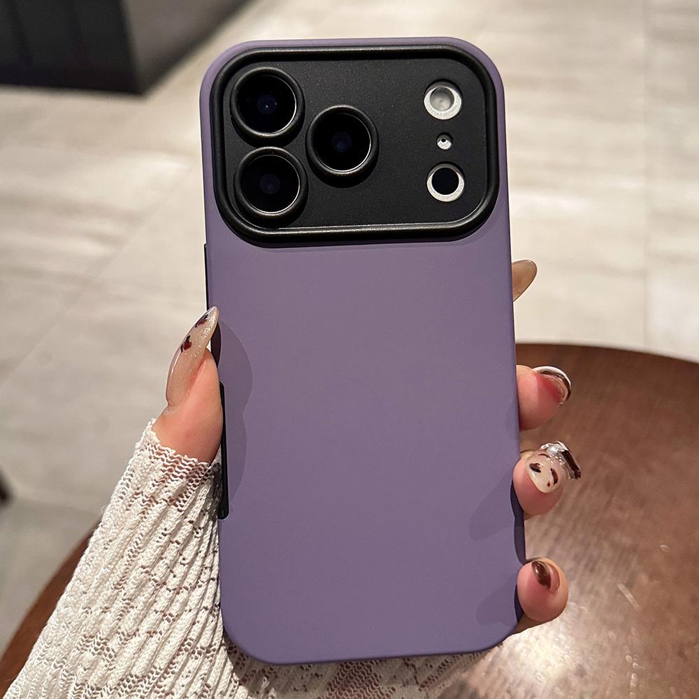 2 in 1 dual color fine hole shockproof phone case for For Iphone 17 16 15 14 13 Pro Max Air full scratch-proof hard bumper cover