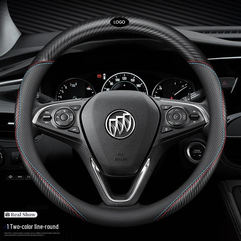 Buick Steering Wheel Cover - Carbon Fiber for Regal, LaCrosse, Verano, Envision, Enclave, Encore, GL8/6