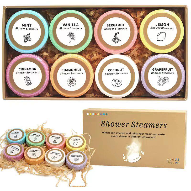 Esclusiva transfrontaliera: Palline di Sali da Bagno Aromatici con Oli Essenziali e Fiori Secchi - 30g, Scatola Regalo da 8 Pezzi