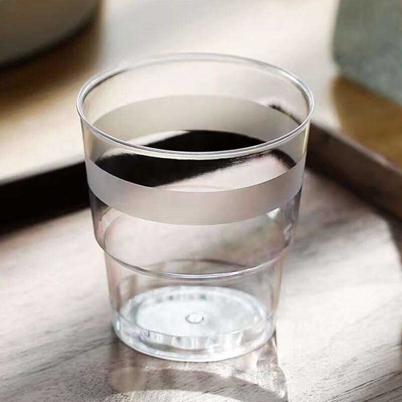 Jinyuan 200ml Disposable Frosted Airline Cups, 60-Pack