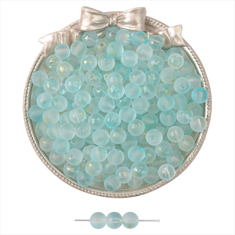Gold Foil Effect Glass Crystal Beads 8mm Round Spacers for DIY Jewelry 50 Pcs Multi-Colors