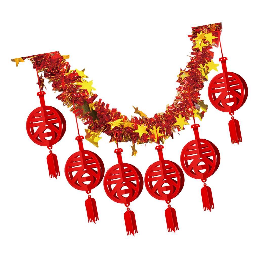 2025 Chinese New Year Banner Garland Decoration DIY Door Spring Festival Banner for Home Office Party Bedroom Indoor Outdoor