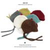 Unisex Kids' Wool Hat: Solid Color, Warm, Ear Protection, Windproof, Tie-up