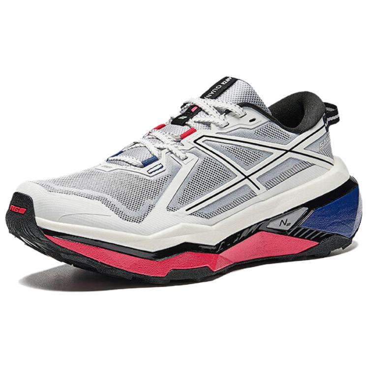 Anta Hunter 2 Comfortable Versatile Non-Slip Wear-Resistant Shock Absorbing Low-Top Trail Running Shoes Women sneaker Gray Red Blue 122515502A-1