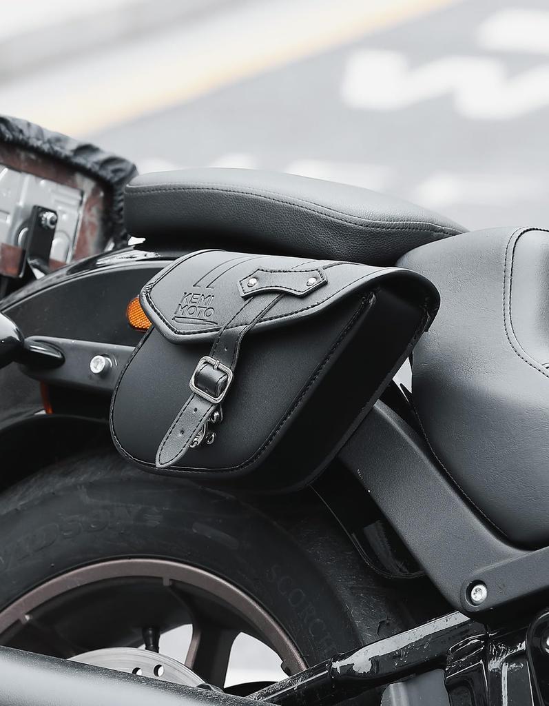 KEMIMOTO Motorcycle Side Bags for American Fits NIGHTSTER 883 Universal Side Bags for Rebel Small Item Black Motorcycles, Saddlebags, Harley-Davidson,