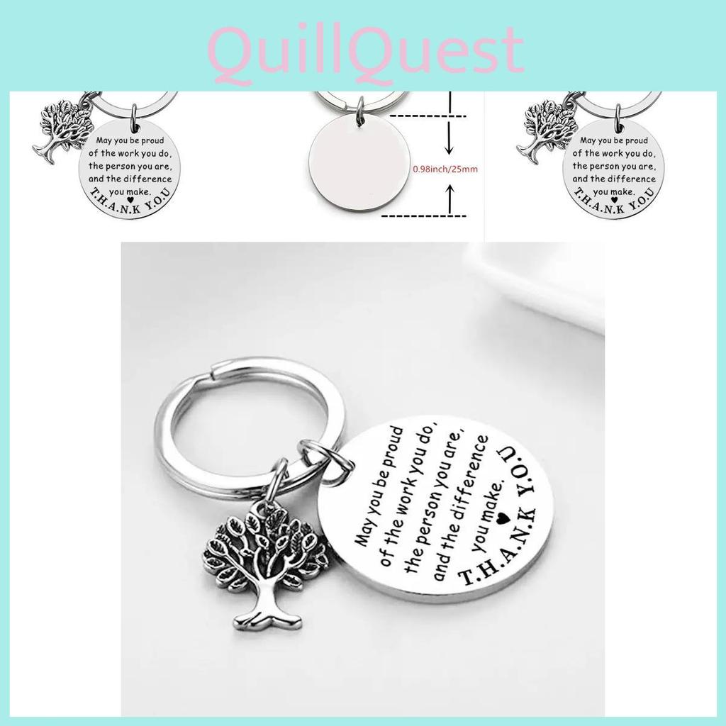 Moderner Edelstahl-Schlüsselanhänger mit Lebensbaum-Design, perfekt zum Verschenken